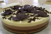 Tarta tres chocolates